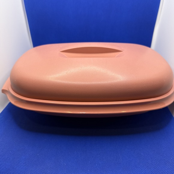 Vintage Tupperware Microwave Food Steamer 6 Cup Mauve Pink 3 Piece 1273-5 VGUC - Picture 2 of 5